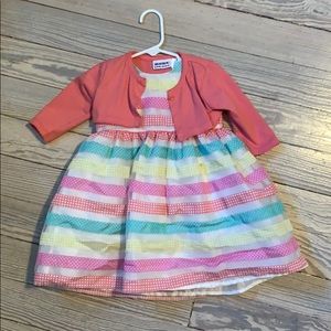 Blueberi Boulevard infant dress and cardigan set
